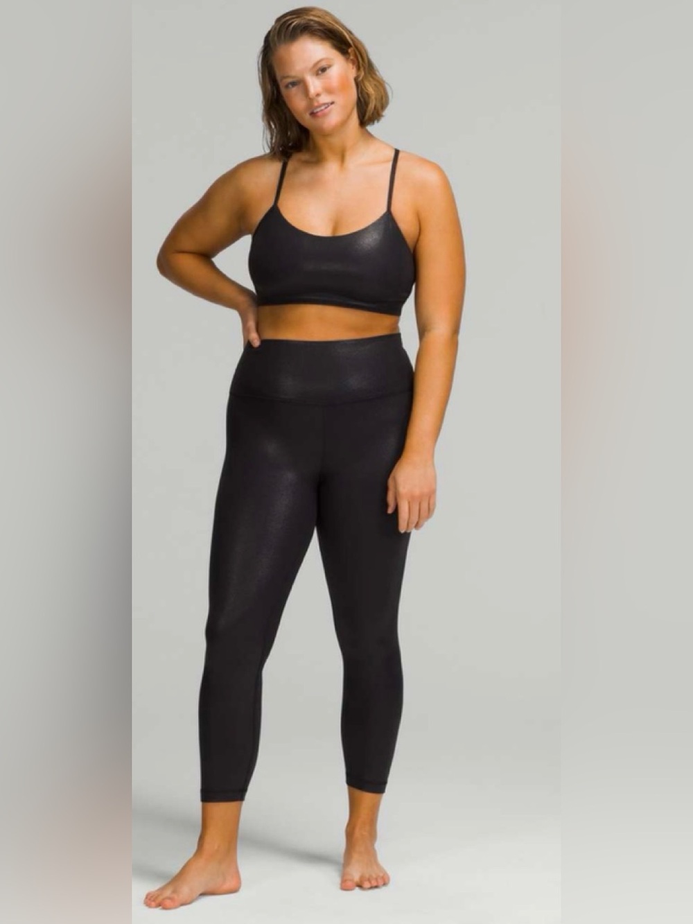 Lululemon Align High-Rise Pant 26" Shine
Radiate Foil Print Black Leggings